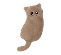 Astuccio per matite e penne - Organizer per scrittura in peluche a forma di gatto animato, organizer per utensili da scrittura, per ragazze, ragazzi e ragazzi, per Aula, Università, O, Kaki, Vedi la