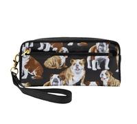 Astuccio per matite e trucchi con stampa di bulldogs inglesi, per accessori, articoli di cancelleria, articoli da toeletta, compagno di viaggio