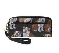 Astuccio per matite e trucchi con stampa di bulldogs inglesi, per accessori, articoli di cancelleria, articoli da toeletta, compagno di viaggio