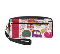 Astuccio per matite e trucchi con stampa di giornale scolastico, accessorio per cosmetici, articoli di cancelleria, articoli da toeletta, compagno di viaggio