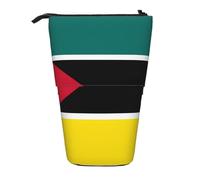 Astuccio per matite espandibile con bandiera del Mozambico, tessuto Oxford multi-design, altezza regolabile, borsa cosmetica multiuso