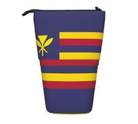 Astuccio per matite espandibile con bandiera del Regno delle Hawaii, tessuto Oxford multi-design, altezza regolabile, borsa cosmetica multiuso