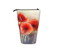 Astuccio per matite Fiore di papavero rosso Penna per pittura a olio Supporto telescopico Supporto per cancelleria Custodia per scuola Forniture per studenti Artista Infermiera per ufficio