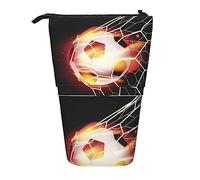 Astuccio per matite Football On Target Net On Fire, astuccio per matite, astuccio telescopico con supporto per matite
