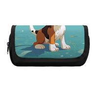 Astuccio per matite grande capacità cartone animato Beagle Dog matita sacchetto per gli uomini estetica penna borsa ufficio strumento organizzatore, Stile, One size