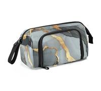 Astuccio per matite grigio marmo grigio grande capacità materiale scolastico preppy leggero astuccio per matite trucco cosmetico per ragazzi forniture scolastiche