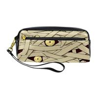 Astuccio per matite, Halloween, zombie occhi mostri, astuccio portapenne in pelle PU con cerniera per ragazzi ragazze scuola e ufficio forniture