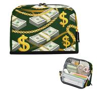 Astuccio per matite impilabile per banconote da cento dollari grandi sacchetti per matite con cerniera carino portapenne borsa per ragazze ufficio bambini rientro a scuola forniture organizer