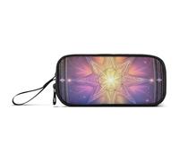 Astuccio per matite in nylon colorato con astrologia dei tarocchi bohémien, astuccio ad alta capacità, per ragazze adolescenti, cancelleria scolastica per adolescenti scolastici preppy