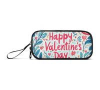 Astuccio per matite in nylon con foglie floreali e rami di cuore per adolescenti astuccio di grande capacità cancelleria per adulti universitari