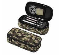 Astuccio per matite mimetico marrone verde astratto moderno uso militare esercito giungla nascondi punto fresco astuccio per penna di grande capacità per scuola studente ufficio adulto ragazza ragaz