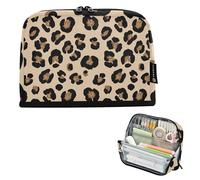 Astuccio per matite nero marrone leopardato a pois beige cerniera astuccio grande astuccio per ragazze adolescenti portapenne ragazzo colorato college preppy scuola forniture per ufficio