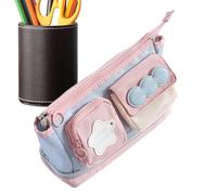 Astuccio per matite - Organizer per cancelleria con cerniera, multi-scomparto per cancelleria, elegante astuccio per la scuola, organizer con cerniera per studenti, artisti e