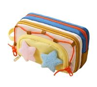Astuccio per matite - Organizer per cancelleria di grande capacità, 8 scomparti | righello, , pennarello, note adesive, studente, insegnante, università, scuola materna, blu, Consulte la