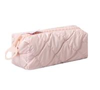 Astuccio per matite, penne, pennarelli, con cerniera, astuccio da viaggio, trousse per cosmetici, organizer per studenti, adulti, adolescenti, bambini (L-rosa)