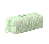 Astuccio per matite, penne, pennarelli, con cerniera, astuccio da viaggio, trousse per cosmetici, organizer per studenti, adulti, adolescenti, bambini (L-verde)