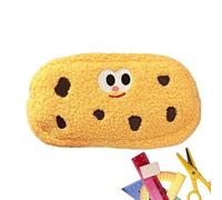 Astuccio per matite per bambini, custodia morbida per biscotti, borsa per trucco di grande capacità, porta cancelleria portatile per penne, matite, pennarelli, quaderni, Giallo, riferimento alla