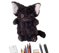 Astuccio per matite per gatti, astuccio in peluche, astuccio multifunzione in peluche | Astuccio per matite per gatti tedesco ad alta revisione contabile, astuccio per matite, borsa, nero, vedere la