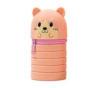 Astuccio per matite pieghevole - Organizer per cancelleria in silicone retrattile da 20 cm, a forma di cartone animato per bambini e adolescenti, supporto portatile per utensili scolastici |