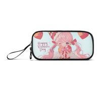 Astuccio per matite scolastico in nylon per ragazze carine anime di San Valentino grande capacità astuccio per la scuola organizzatore di cancelleria per le donne della scuola