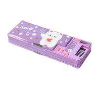 Astuccio per matite, simpatico astuccio per cartoni animati per bambini con scatola portapenne multifunzione pop-up con blocco password, temperamatite, agenda, lavagna, materiale scolastico per bambi