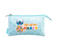 Astuccio per matite Stitch Collection Waves con 3 scomparti con chiusura a zip