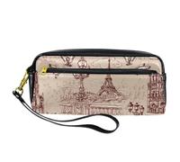 Astuccio per matite, The River Seine Notre Dame, astuccio in pelle PU con cerniera, per ragazzi e ragazze, per scuola e ufficio