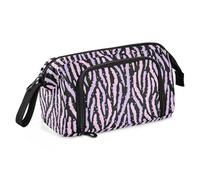 Astuccio per matite viola e nero, grande capacità, con astuccio, con portapenne, per studenti universitari, forniture scolastiche preppy
