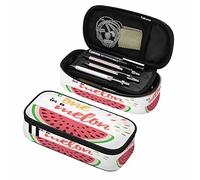 Astuccio per matite You Are One In A Melon Organizer Sweet Summer Fruit Cartoon Watermelon Quote Pen Bag High Capacity for School Office Student Girl Women Adult Teen Gift