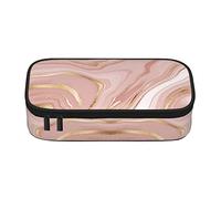 Astuccio per penna di grande capacità con cerniera Borsa per organizer per trucchi in marmo con struttura in marmo Astuccio per penna multiuso per Adluts scolastici Scatola cancelleria per ufficio a