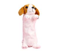 Astuccio per penne a forma di cane dei cartoni animati di grande capacità astuccio per matite in peluche adorabile borsa per il trucco per il ritorno a scuola, Labrador.