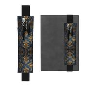 Astuccio per penne con motivo damasco su sfondo blu, adatto per regali di compleanno per ragazze, festa dell'insegnante, stagione di laurea, confezione regalo per cancelleria intima