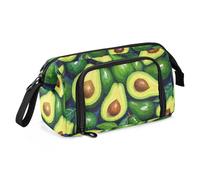 Astuccio per penne con olio su avocado verde di grande capacità, astuccio per cancelleria, con scomparti, per adolescenti, ragazze, scuola, must have