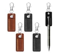 Astuccio Per Penne Da 4 Pezzi Con Gancio, Astuccio Per Penne In Pelle Pu, Astuccio Per Penne Alla Moda, Astuccio Per Penne Portatile, Astuccio Per Penne Retrò, Accessori Per Penne