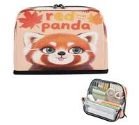 Astuccio per penne di grande capacità, con cerniera, astuccio per cancelleria per insegnante, scuola superiore, solo una ragazza che ama il panda rosso lapiceros para mujer