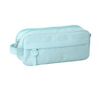 Astuccio per penne, doppio strato, penna a doppio strato, grande capacità, borsa per matite per scuola, doppio compartment Pencil, Lago blu, Se référer au descriptif, Fare riferimento alla descrizione