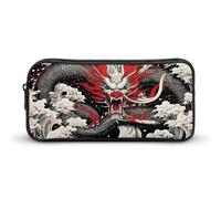Astuccio per penne in stile giapponese con onde di drago, ad alta capacità, astuccio per cancelleria, organizer per cosmetici, per uomini e donne, Stile:, 22*12*5cm, MHXYZHW