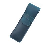 Astuccio per penne in stile vintage fatto a mano, Leather Pen And Pencil Case Multicolor(Blue-s)