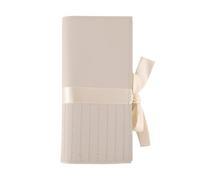 Astuccio per pennelli da trucco, astuccio per pennelli da trucco, 12 scomparti, custodia arrotolabile portatile di grande capacità per pennelli, Sacchetto vuoto bianco con 12 fori, Refer to