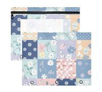 Astuccio per raccoglitore, adorabile astuccio portapenne per lettere formato A4, confezione da 2 pezzi, per studenti stiva patchwork
