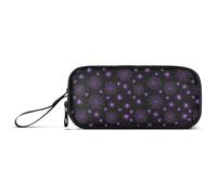 Astuccio per ragazze adolescenti con ragnatele viola ben organizzato | Custodia per pennarelli con solide tasche interne, senza sporcare per la scuola, 2 l, 22 x 8,9 x 11,9 cm, 155,9 g