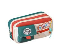 Astuccio per ragazze, astuccio per la scuola, stile vintage, con cerniera, grande capacità, per scuola, scuola, viaggi, pennarelli, pastelli, articoli di cancelleria per il trucco, Arancione