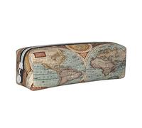 Astuccio per ragazzi e ragazze, con mappa del mondo dettagliata, scatola di matite geografica, grande capacità, portapenne e pennarelli, organizer per la scuola, ufficio