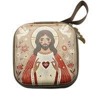 Astuccio Per Rosario Cattolico, Classico Astuccio Per Rosario Della Misericordia Di Gesù Cristo, Astuccio Per Rosario Della Vergine Maria Con Preghiera Di Gesù, Astuccio Per Gioielli Religiosi