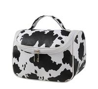 Astuccio per trucchi, astuccio da toilette con stampa, astuccio per trucco di grande capacità, con manico portatile per shampoo da toilette per la cura della pelle, regali di anniver, Borsa