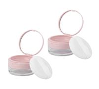 Astuccio per trucco in mesh elastico con contenitore in polvere per specchiera