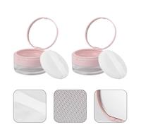 Astuccio per trucco in mesh elastico con contenitore in polvere per specchiera