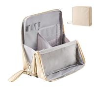 Astuccio per trucco in piedi, grande astuccio per matite in piedi per donna, con scatola impermeabile con separatore organizzatore cosmetico, astuccio da toilette per accessori, Colore ,
