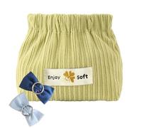 Astuccio per trucco in velluto a coste, organizer spazioso, portatile per forcine, gioielli, cotton fioc, e occhiali, Verde, Consulte la descripción, Vedere la descrizione