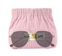 Astuccio per trucco in velluto a coste, sacchetto morbido in velluto a coste, borsa portatile con apertura elastica, per forcine, fascia per gioielli, Rosa, Refer to description, Unisex